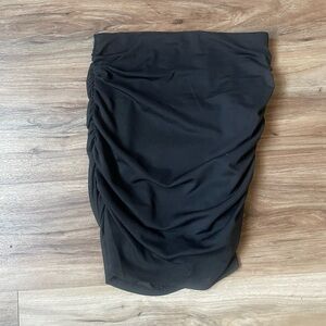 Garage Black Ruched Mini Skirt Size XS